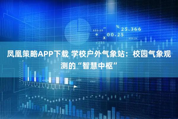 凤凰策略APP下载 学校户外气象站：校园气象观测的“智慧中枢”